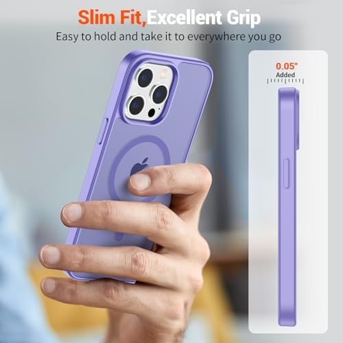 SUPFINE Magnetic for iPhone 12 Mini Case & iPhone 13 Mini Case  Compatible with MagSafe   Military Grade Drop Protection  Slim Translucent Matte Shockproof Phone Cover Black