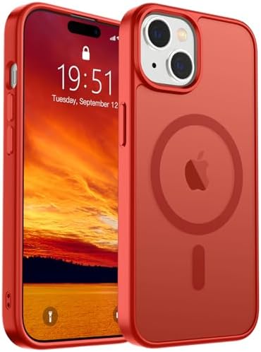 SUPFINE Magnetic for iPhone 12 Mini Case & iPhone 13 Mini Case  Compatible with MagSafe   Military Grade Drop Protection  Slim Translucent Matte Shockproof Phone Cover Black