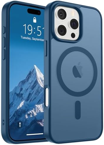 SUPFINE Magnetic for iPhone 12 Mini Case & iPhone 13 Mini Case  Compatible with MagSafe   Military Grade Drop Protection  Slim Translucent Matte Shockproof Phone Cover Black