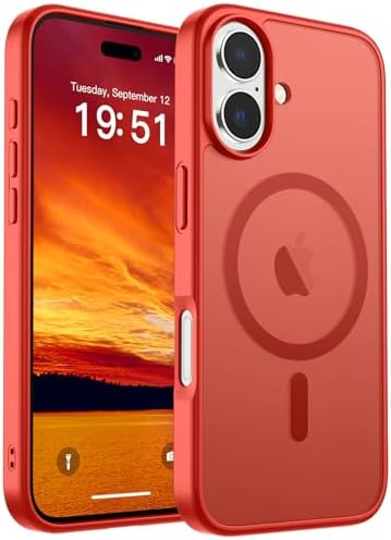 SUPFINE Magnetic for iPhone 12 Mini Case & iPhone 13 Mini Case  Compatible with MagSafe   Military Grade Drop Protection  Slim Translucent Matte Shockproof Phone Cover Black