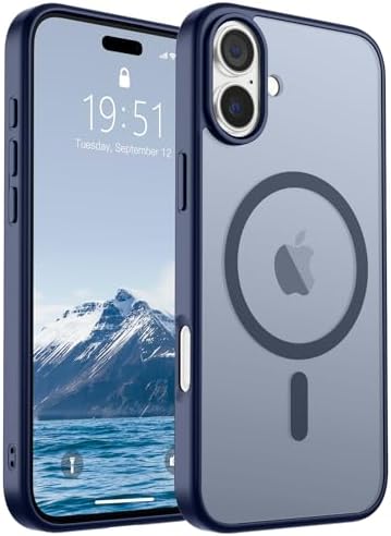 SUPFINE Magnetic for iPhone 12 Mini Case & iPhone 13 Mini Case  Compatible with MagSafe   Military Grade Drop Protection  Slim Translucent Matte Shockproof Phone Cover Black