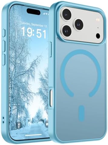 SUPFINE Magnetic for iPhone 12 Mini Case & iPhone 13 Mini Case  Compatible with MagSafe   Military Grade Drop Protection  Slim Translucent Matte Shockproof Phone Cover Black