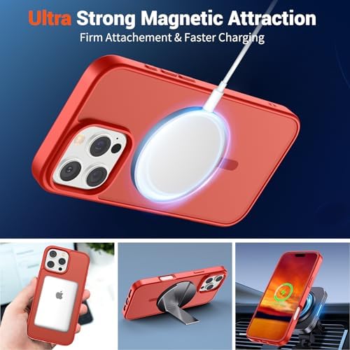 SUPFINE Magnetic for iPhone 12 Mini Case & iPhone 13 Mini Case  Compatible with MagSafe   Military Grade Drop Protection  Slim Translucent Matte Shockproof Phone Cover Black