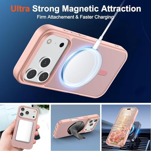 SUPFINE Magnetic for iPhone 12 Mini Case & iPhone 13 Mini Case  Compatible with MagSafe   Military Grade Drop Protection  Slim Translucent Matte Shockproof Phone Cover Black