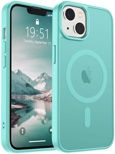 SUPFINE Magnetic for iPhone 12 Mini Case & iPhone 13 Mini Case  Compatible with MagSafe   Military Grade Drop Protection  Slim Translucent Matte Shockproof Phone Cover Black