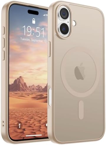 SUPFINE Magnetic for iPhone 12 Mini Case & iPhone 13 Mini Case  Compatible with MagSafe   Military Grade Drop Protection  Slim Translucent Matte Shockproof Phone Cover Black