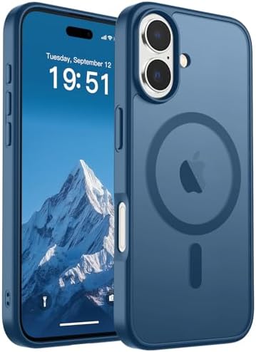 SUPFINE Magnetic for iPhone 12 Mini Case & iPhone 13 Mini Case  Compatible with MagSafe   Military Grade Drop Protection  Slim Translucent Matte Shockproof Phone Cover Black