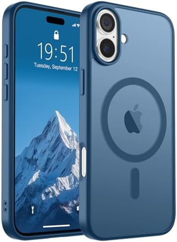 SUPFINE Magnetic for iPhone 12 Mini Case & iPhone 13 Mini Case  Compatible with MagSafe   Military Grade Drop Protection  Slim Translucent Matte Shockproof Phone Cover Black