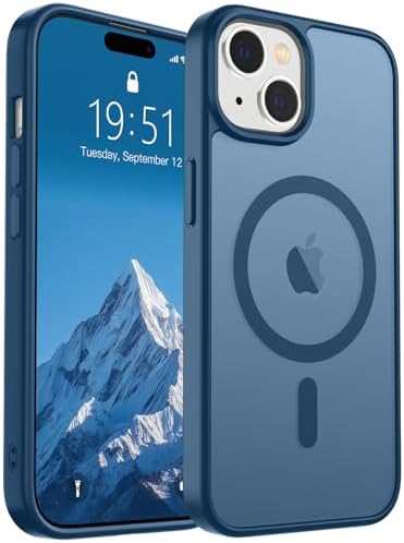 SUPFINE Magnetic for iPhone 12 Mini Case & iPhone 13 Mini Case  Compatible with MagSafe   Military Grade Drop Protection  Slim Translucent Matte Shockproof Phone Cover Black