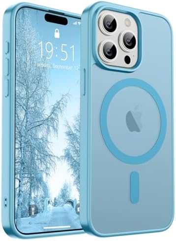 SUPFINE Magnetic for iPhone 12 Mini Case & iPhone 13 Mini Case  Compatible with MagSafe   Military Grade Drop Protection  Slim Translucent Matte Shockproof Phone Cover Black