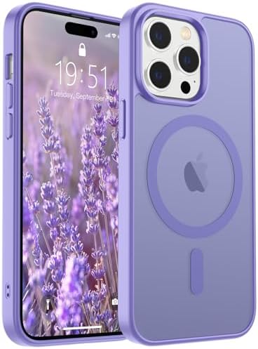 SUPFINE Magnetic for iPhone 12 Mini Case & iPhone 13 Mini Case  Compatible with MagSafe   Military Grade Drop Protection  Slim Translucent Matte Shockproof Phone Cover Black