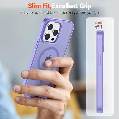 SUPFINE Magnetic for iPhone 12 Mini Case & iPhone 13 Mini Case  Compatible with MagSafe   Military Grade Drop Protection  Slim Translucent Matte Shockproof Phone Cover Black