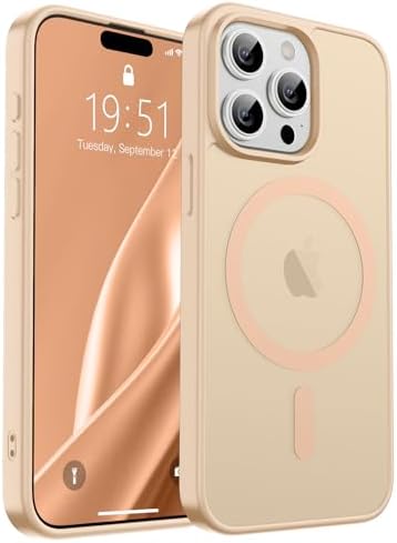 SUPFINE Magnetic for iPhone 12 Mini Case & iPhone 13 Mini Case  Compatible with MagSafe   Military Grade Drop Protection  Slim Translucent Matte Shockproof Phone Cover Black