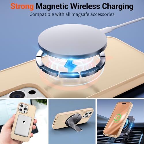 SUPFINE Magnetic for iPhone 12 Mini Case & iPhone 13 Mini Case  Compatible with MagSafe   Military Grade Drop Protection  Slim Translucent Matte Shockproof Phone Cover Black