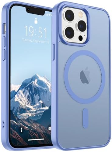 SUPFINE Magnetic for iPhone 12 Mini Case & iPhone 13 Mini Case  Compatible with MagSafe   Military Grade Drop Protection  Slim Translucent Matte Shockproof Phone Cover Black