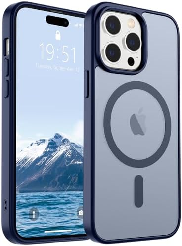 SUPFINE Magnetic for iPhone 12 Mini Case & iPhone 13 Mini Case  Compatible with MagSafe   Military Grade Drop Protection  Slim Translucent Matte Shockproof Phone Cover Black