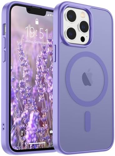 SUPFINE Magnetic for iPhone 12 Mini Case & iPhone 13 Mini Case  Compatible with MagSafe   Military Grade Drop Protection  Slim Translucent Matte Shockproof Phone Cover Black