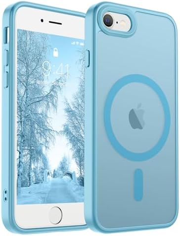 SUPFINE Magnetic for iPhone 12 Mini Case & iPhone 13 Mini Case  Compatible with MagSafe   Military Grade Drop Protection  Slim Translucent Matte Shockproof Phone Cover Black