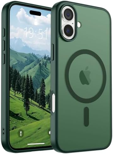 SUPFINE Magnetic for iPhone 12 Mini Case & iPhone 13 Mini Case  Compatible with MagSafe   Military Grade Drop Protection  Slim Translucent Matte Shockproof Phone Cover Black