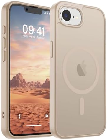 SUPFINE Magnetic for iPhone 12 Mini Case & iPhone 13 Mini Case  Compatible with MagSafe   Military Grade Drop Protection  Slim Translucent Matte Shockproof Phone Cover Black