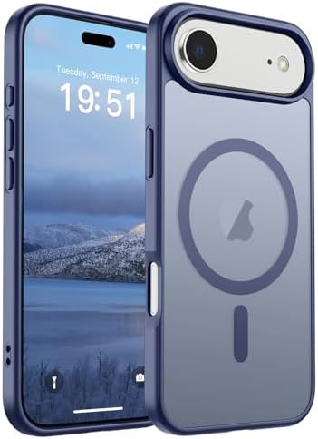 SUPFINE Magnetic for iPhone 12 Mini Case & iPhone 13 Mini Case  Compatible with MagSafe   Military Grade Drop Protection  Slim Translucent Matte Shockproof Phone Cover Black