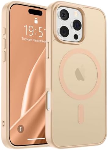 SUPFINE Magnetic for iPhone 12 Mini Case & iPhone 13 Mini Case  Compatible with MagSafe   Military Grade Drop Protection  Slim Translucent Matte Shockproof Phone Cover Black