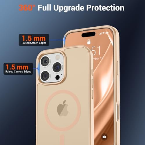 SUPFINE Magnetic for iPhone 12 Mini Case & iPhone 13 Mini Case  Compatible with MagSafe   Military Grade Drop Protection  Slim Translucent Matte Shockproof Phone Cover Black