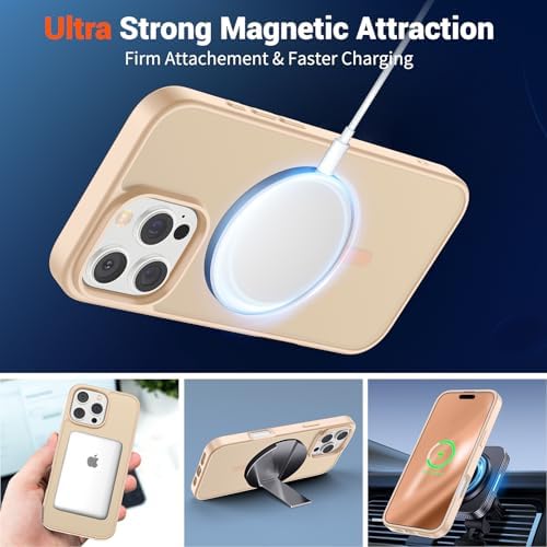 SUPFINE Magnetic for iPhone 12 Mini Case & iPhone 13 Mini Case  Compatible with MagSafe   Military Grade Drop Protection  Slim Translucent Matte Shockproof Phone Cover Black