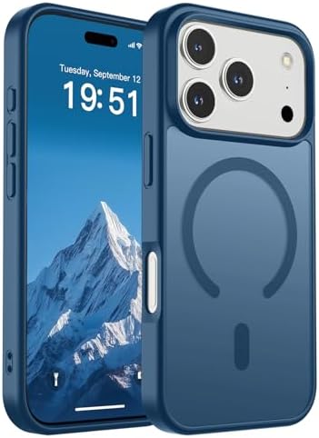 SUPFINE Magnetic for iPhone 12 Mini Case & iPhone 13 Mini Case  Compatible with MagSafe   Military Grade Drop Protection  Slim Translucent Matte Shockproof Phone Cover Black