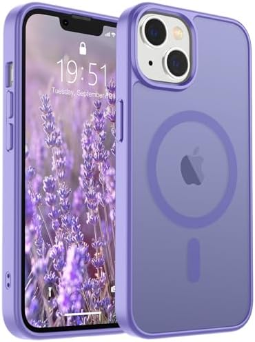 SUPFINE Magnetic for iPhone 12 Mini Case & iPhone 13 Mini Case  Compatible with MagSafe   Military Grade Drop Protection  Slim Translucent Matte Shockproof Phone Cover Black