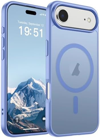 SUPFINE Magnetic for iPhone 12 Mini Case & iPhone 13 Mini Case  Compatible with MagSafe   Military Grade Drop Protection  Slim Translucent Matte Shockproof Phone Cover Black