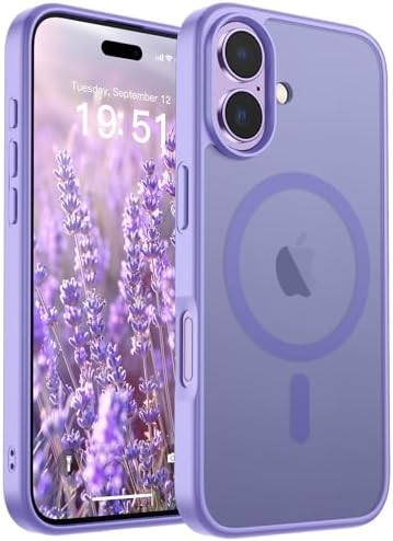 SUPFINE Magnetic for iPhone 12 Mini Case & iPhone 13 Mini Case  Compatible with MagSafe   Military Grade Drop Protection  Slim Translucent Matte Shockproof Phone Cover Black