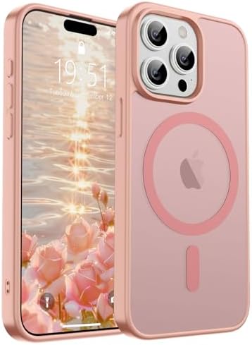 SUPFINE Magnetic for iPhone 12 Mini Case & iPhone 13 Mini Case  Compatible with MagSafe   Military Grade Drop Protection  Slim Translucent Matte Shockproof Phone Cover Black