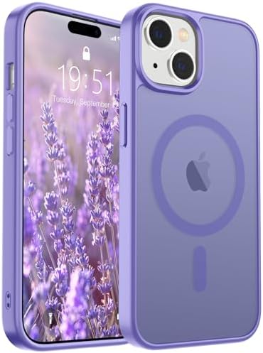 SUPFINE Magnetic for iPhone 12 Mini Case & iPhone 13 Mini Case  Compatible with MagSafe   Military Grade Drop Protection  Slim Translucent Matte Shockproof Phone Cover Black