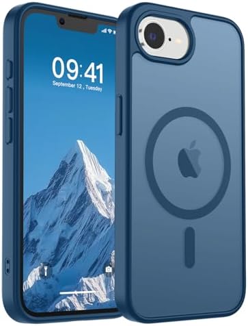 SUPFINE Magnetic for iPhone 12 Mini Case & iPhone 13 Mini Case  Compatible with MagSafe   Military Grade Drop Protection  Slim Translucent Matte Shockproof Phone Cover Black