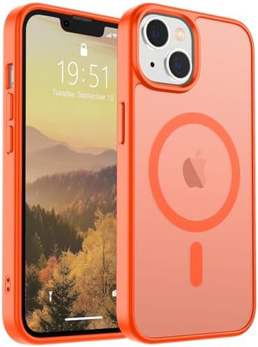 SUPFINE Magnetic for iPhone 12 Mini Case & iPhone 13 Mini Case  Compatible with MagSafe   Military Grade Drop Protection  Slim Translucent Matte Shockproof Phone Cover Black