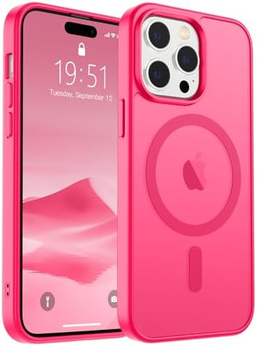 SUPFINE Magnetic for iPhone 12 Mini Case & iPhone 13 Mini Case  Compatible with MagSafe   Military Grade Drop Protection  Slim Translucent Matte Shockproof Phone Cover Black