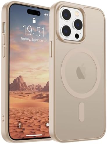 SUPFINE Magnetic for iPhone 12 Mini Case & iPhone 13 Mini Case  Compatible with MagSafe   Military Grade Drop Protection  Slim Translucent Matte Shockproof Phone Cover Black