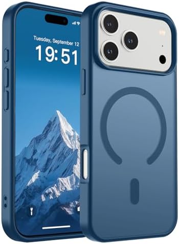 SUPFINE Magnetic for iPhone 12 Mini Case & iPhone 13 Mini Case  Compatible with MagSafe   Military Grade Drop Protection  Slim Translucent Matte Shockproof Phone Cover Black