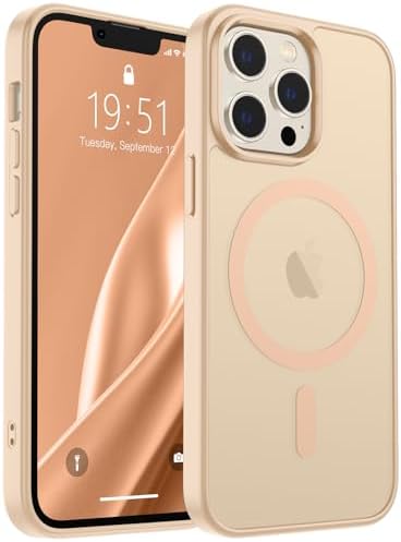 SUPFINE Magnetic for iPhone 12 Mini Case & iPhone 13 Mini Case  Compatible with MagSafe   Military Grade Drop Protection  Slim Translucent Matte Shockproof Phone Cover Black