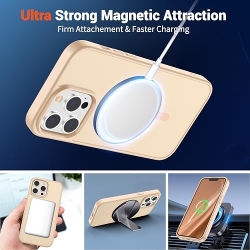 SUPFINE Magnetic for iPhone 12 Mini Case & iPhone 13 Mini Case  Compatible with MagSafe   Military Grade Drop Protection  Slim Translucent Matte Shockproof Phone Cover Black