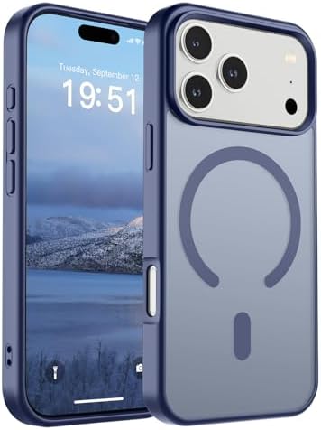 SUPFINE Magnetic for iPhone 12 Mini Case & iPhone 13 Mini Case  Compatible with MagSafe   Military Grade Drop Protection  Slim Translucent Matte Shockproof Phone Cover Black