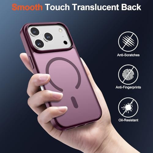 SUPFINE Magnetic for iPhone 12 Mini Case & iPhone 13 Mini Case  Compatible with MagSafe   Military Grade Drop Protection  Slim Translucent Matte Shockproof Phone Cover Black