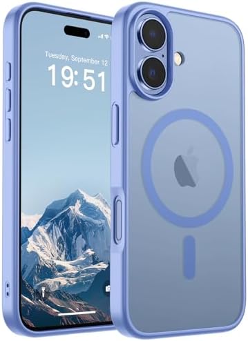 SUPFINE Magnetic for iPhone 12 Mini Case & iPhone 13 Mini Case  Compatible with MagSafe   Military Grade Drop Protection  Slim Translucent Matte Shockproof Phone Cover Black