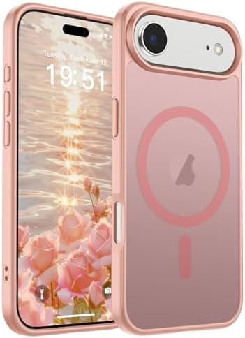 SUPFINE Magnetic for iPhone 12 Mini Case & iPhone 13 Mini Case  Compatible with MagSafe   Military Grade Drop Protection  Slim Translucent Matte Shockproof Phone Cover Black