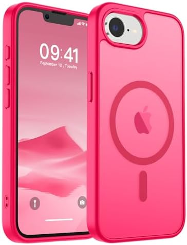 SUPFINE Magnetic for iPhone 12 Mini Case & iPhone 13 Mini Case  Compatible with MagSafe   Military Grade Drop Protection  Slim Translucent Matte Shockproof Phone Cover Black