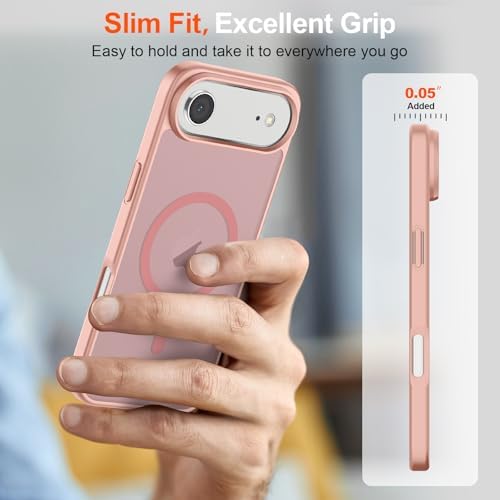 SUPFINE Magnetic for iPhone 12 Mini Case & iPhone 13 Mini Case  Compatible with MagSafe   Military Grade Drop Protection  Slim Translucent Matte Shockproof Phone Cover Black