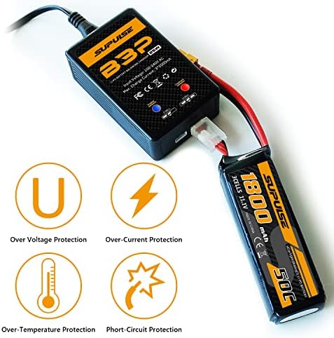 SUPULSE RC Battery Charger 25W 2S 3S Lipo Charger AC 7 4 11 1V LiPo Battery Charger Upgrade Version Compact Charger Faster Quick Charge RC Balance Charger