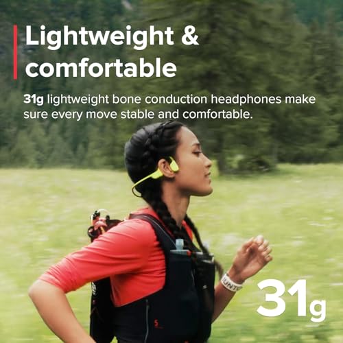 SUUNTO Auriculares deportivos Sonic de conducción ósea de oído abierto, auriculares inalámbricos Bluetooth con graves mejorados y conexión multipunto, tiempo de reproducción de 10 horas con carga