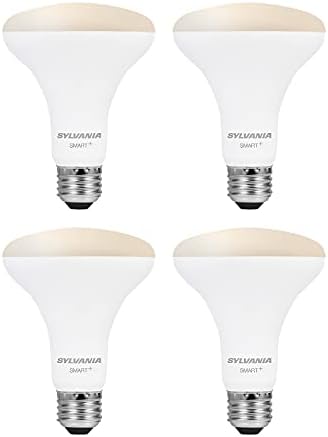 SYLVANIA Wifi LED Smart Light Bulb  60W Equivalent Full Color and Tunable White A19  Dimmable  Compatible with Alexa and Google Home Only   4 Pack  75674 